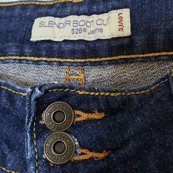 Levis 526 Slender Bootcut Jeans RARE Back Pocket Sustainable Western Womens - Picture 2 of 16